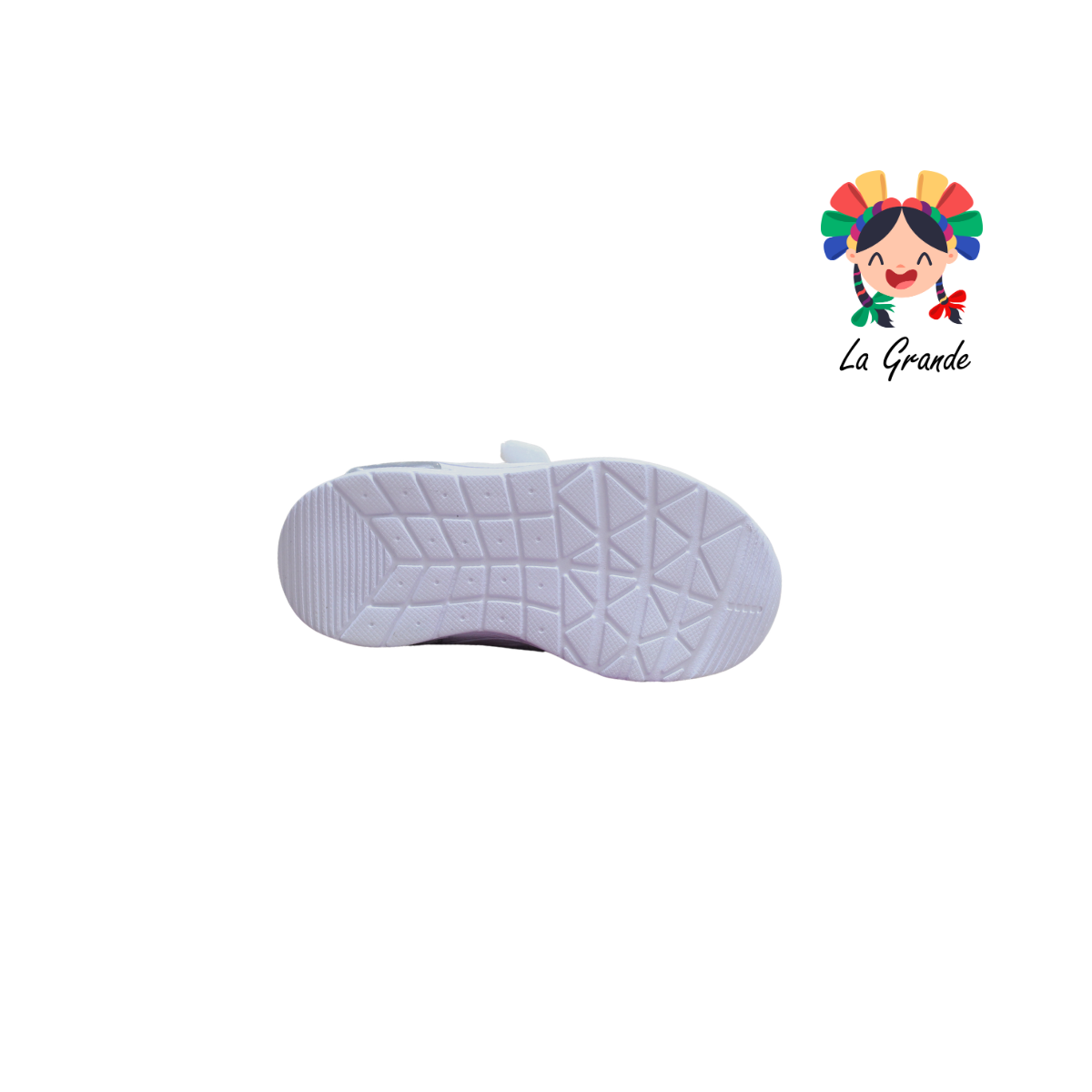 744 APT Blanco Lila Napa Tenis Casual para Niña