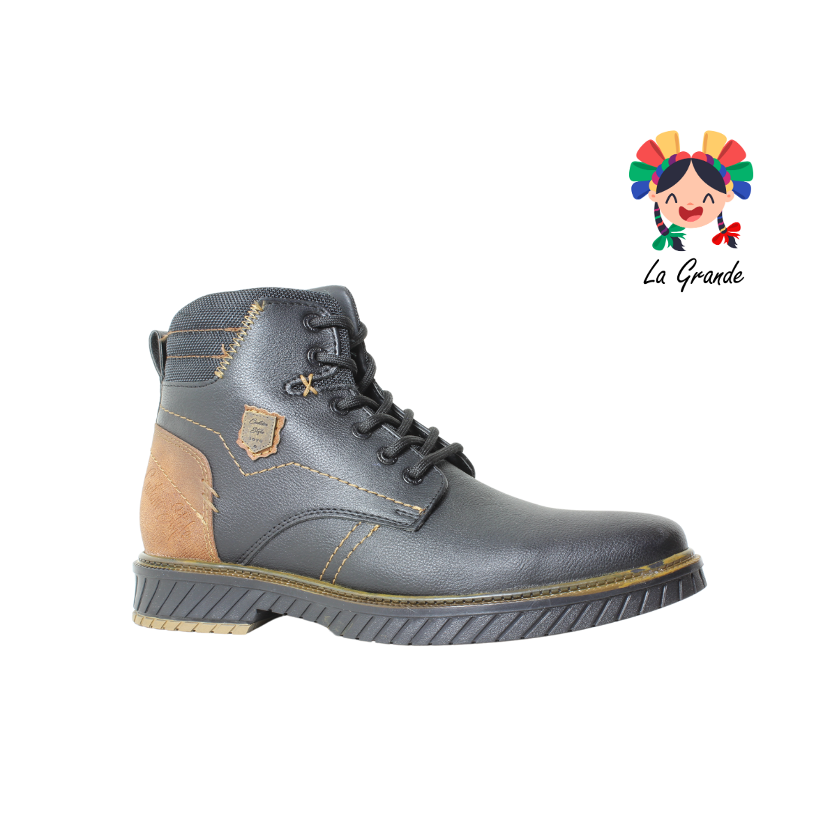 8407 CUSTOM Negro Camel Flother Zapato Casual para Caballero
