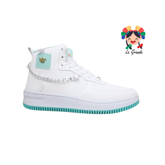 840 CAPIEL´SK Blanco Menta Sint Tenis Escolar para Dama