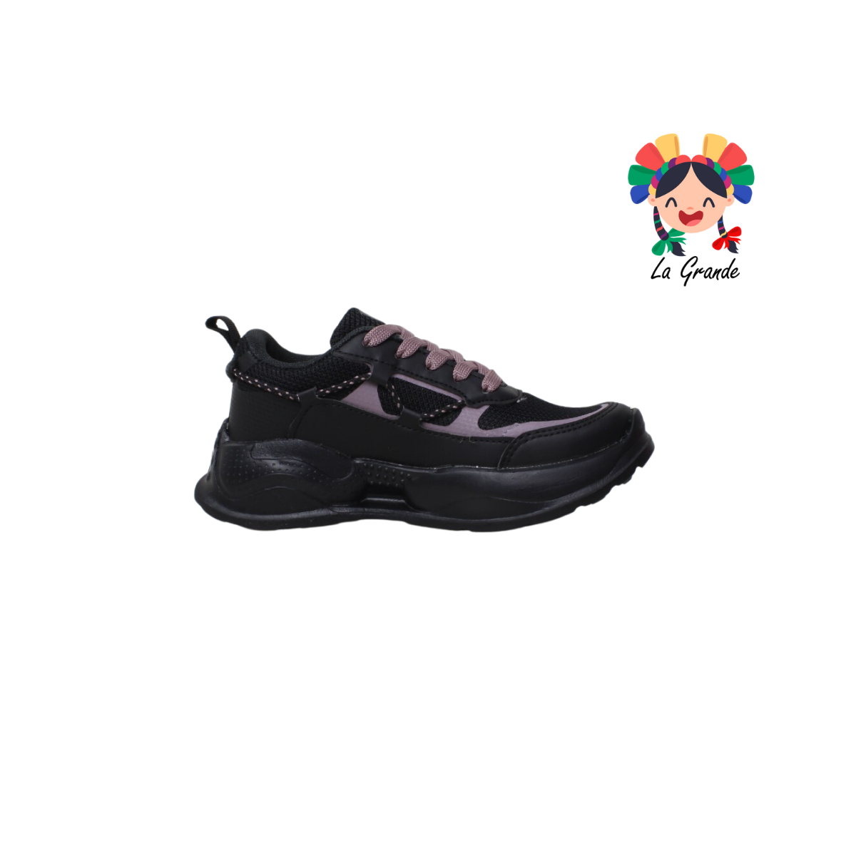 640 MAKKENA Negro Malva Textil tenis Casual de suela alta Niña