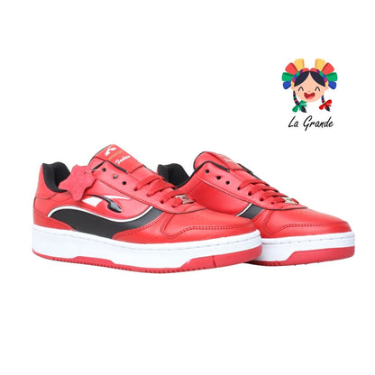8444 BOOSTER Rojo Piel Tenis Casual para Caballero