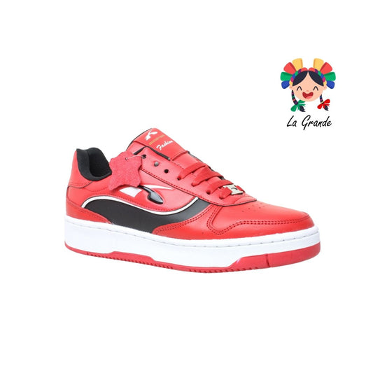 8444 BOOSTER Rojo Piel Tenis Casual para Caballero
