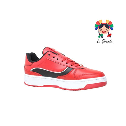 8444 BOOSTER Rojo Piel Tenis Casual para Caballero