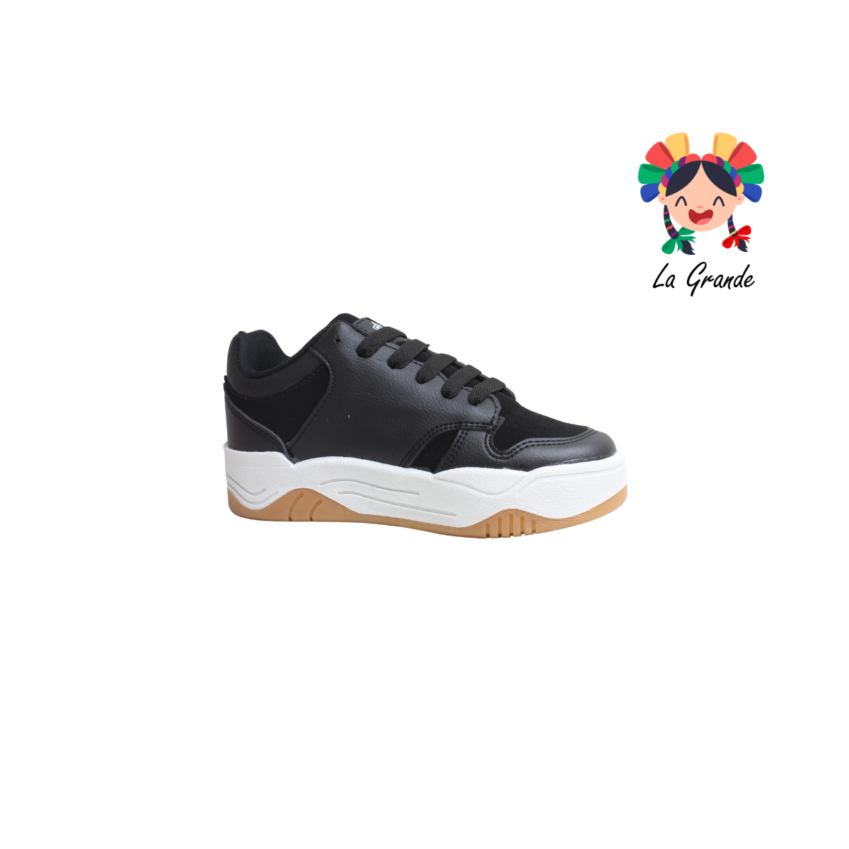 172 HEBOX Negro Blanco Tenis Casual para Niña y Niño