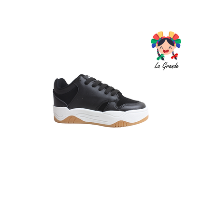 172 HEBOX Negro Blanco Tenis Casual para Niña y Niño