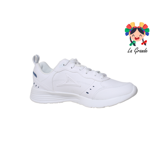 8507 PIRMA Blanco Blanco Piel Tenis Escolar para Dama y Joven Original