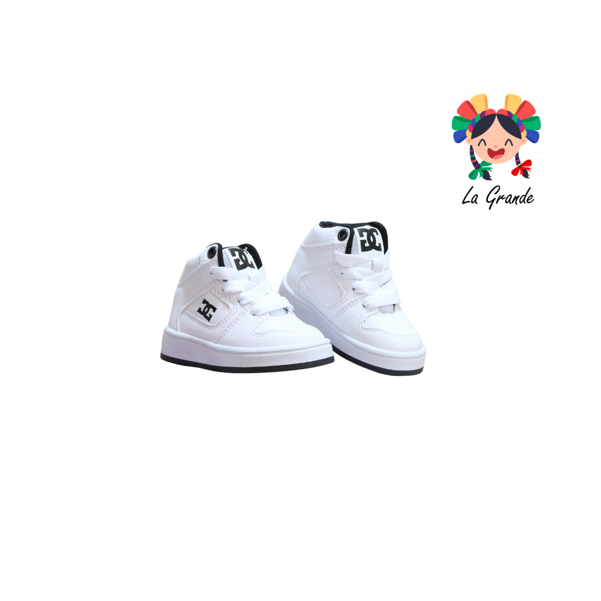 850 GMC Blanco Negro Tenis Casual para Bebe