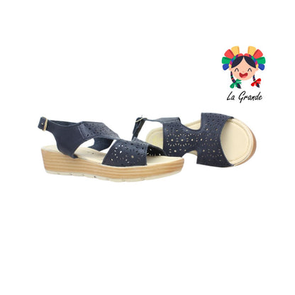 851 LADY MARY Negro Huarache Casual para Dama
