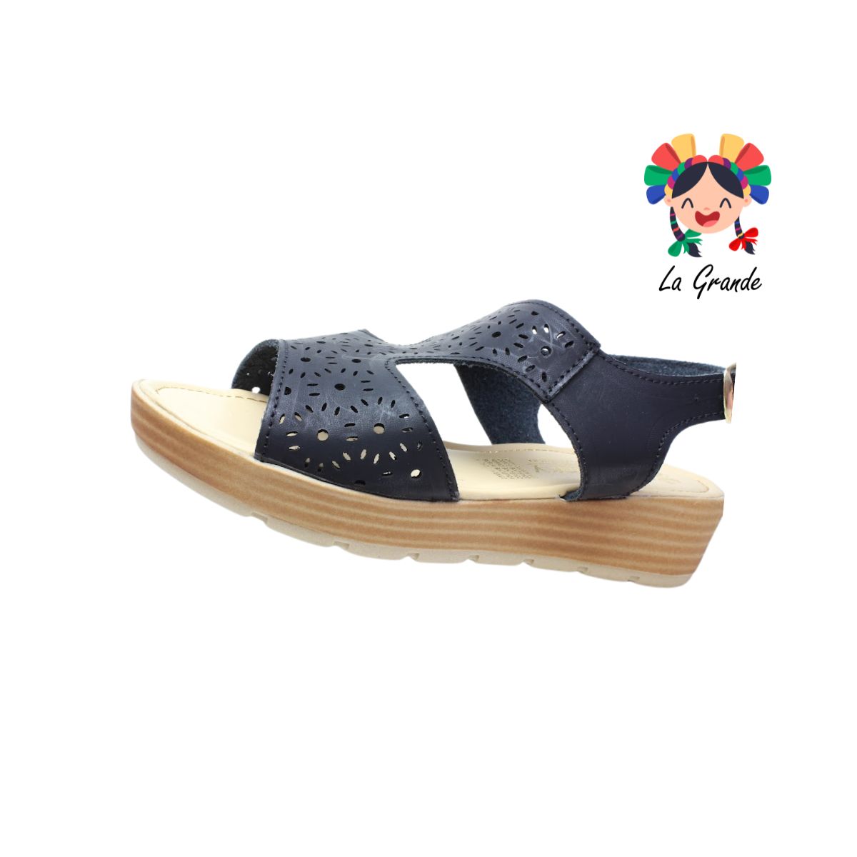 851 LADY MARY Negro Huarache Casual para Dama