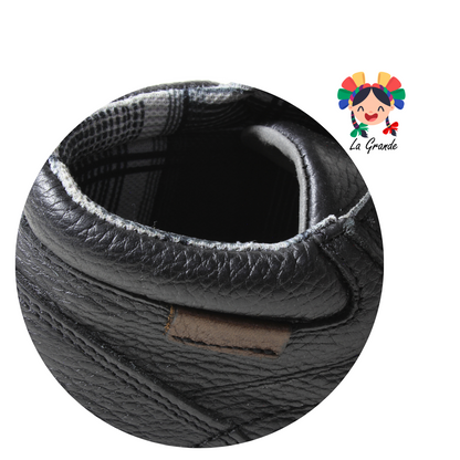 856 LA PAG Negro Piel Bota Casual para Caballero