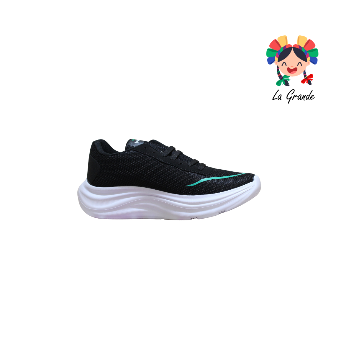 NV-05 VANNI CLUB Negro Verde Tenis Deportivo para Dama y Joven