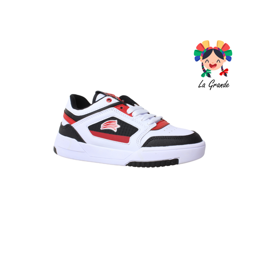 1722 ADIORA Bco Ngo Rojo Tenis Casual para Dama