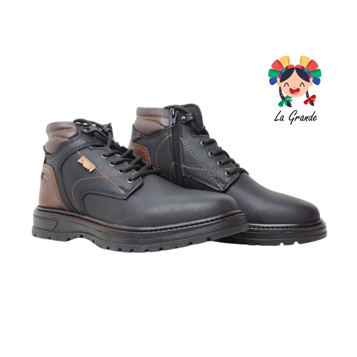 8602 CUSTOM Negro Miel Atanado Bota Casual para Caballero