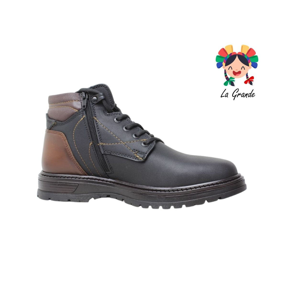 8602 CUSTOM Negro Miel Atanado Bota Casual para Caballero