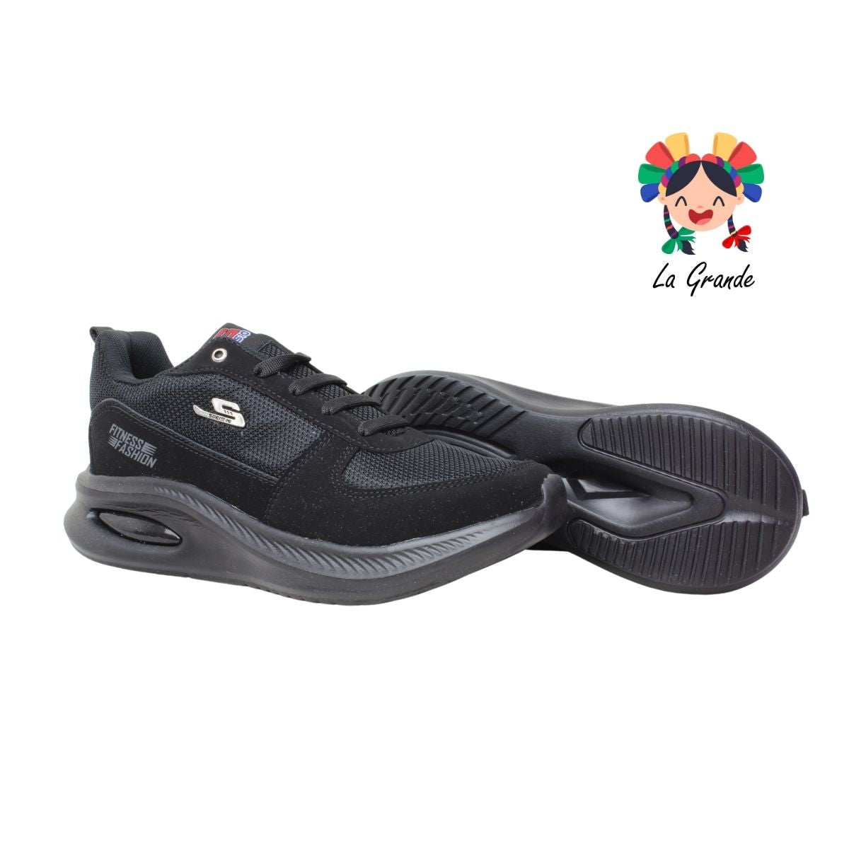 860 SPEIS10 Negro Negro Tenis Deportivo para Dama y Joven