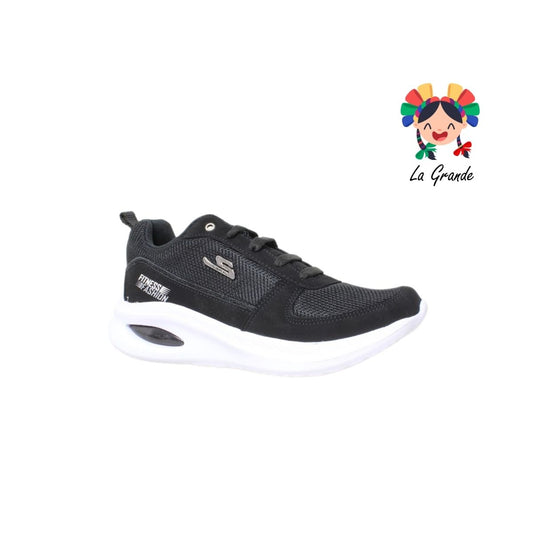 860 SPEIS10 Negro Blanco Tenis Deportivo con Válvula para Dama y Joven