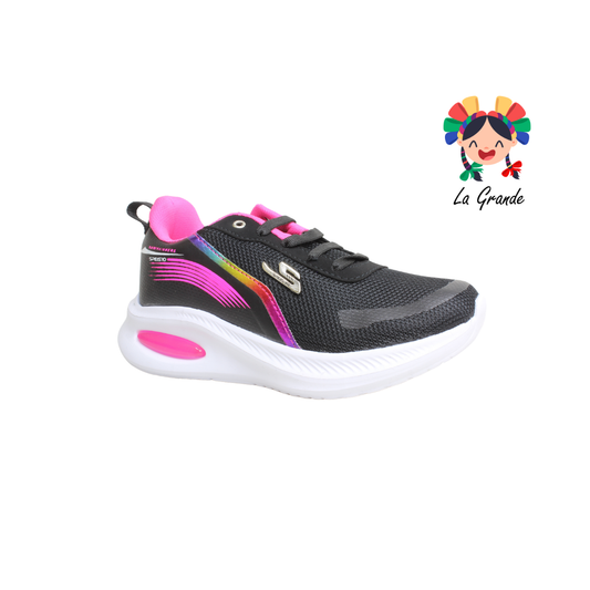 865 SPEIS10 Negro Fiusha Tenis Deportivo con Válvula para Dama