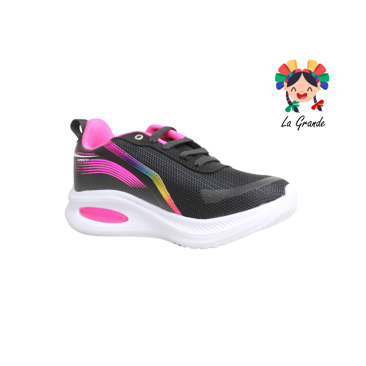 865 SPEIS10 Negro Fiusha Tenis Deportivo con Válvula para Dama