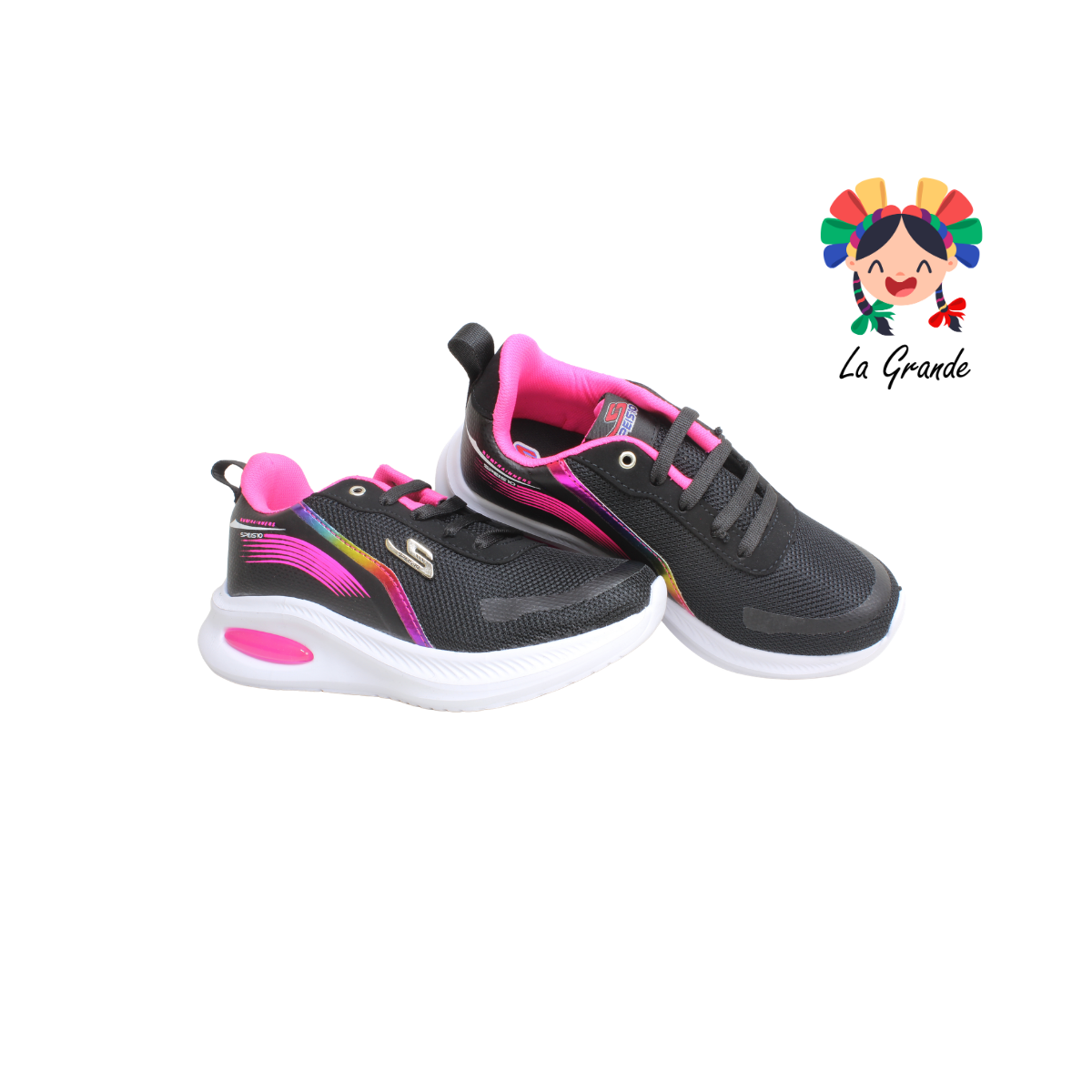 865 SPEIS10 Negro Fiusha Tenis Deportivo con Válvula para Dama