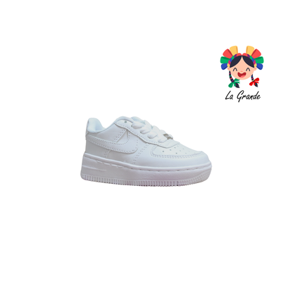 002 LERMI Blanco Blanco Sint Tenis Escolar Para Niña, Niño y Caballero