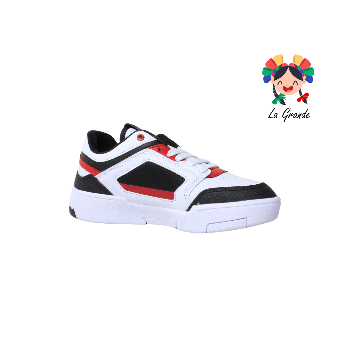 1722 ADIORA Bco Ngo Rojo Tenis Casual para Dama