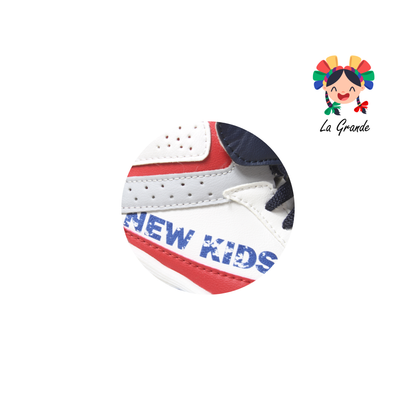 870 VIRY & TONY Blanco Marino Rojo Sint Tenis Casual para Niña y Niño