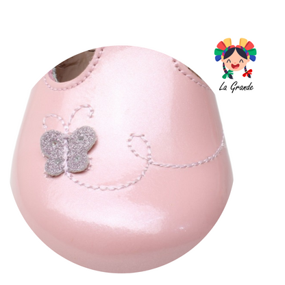 8731 DOGI Rosa Piel Charol Zapato Casual de Mariposa para Niña