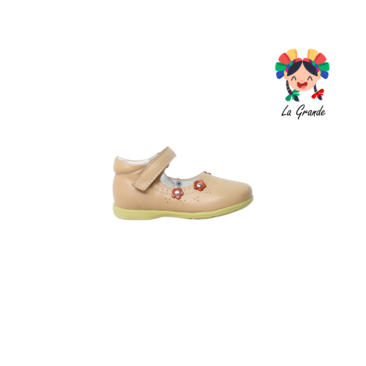 8776 DOGI Rosa Chabacano Piel Zapato Casual para Bebé