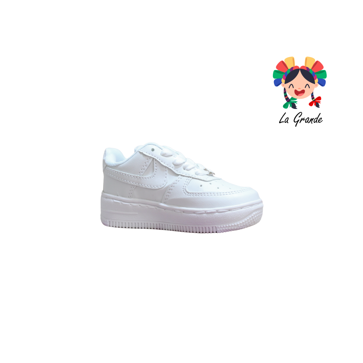 002 LERMI Blanco Blanco Sint Tenis Escolar Para Niña, Niño y Caballero