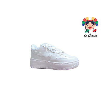 002 LERMI Blanco Blanco Sint Tenis Escolar Para Niña, Niño y Caballero