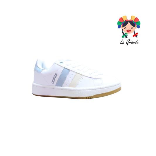 880 CUPRA Bco Cielo Bge Sintetico Tenis Casual para Dama y Joven