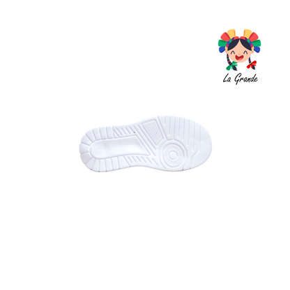 5000 TERRYBLITO Blanco Plata Tenis Casual para Niña y Niño