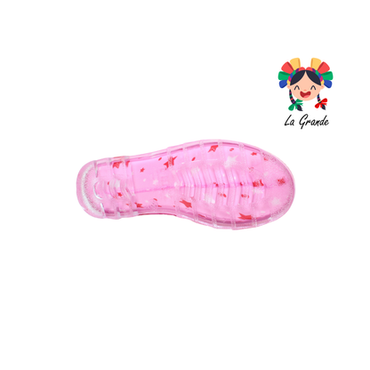 PINET PULGARCITO Rosa Estrellas Rojas Bota de Hule para Dama