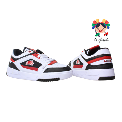 1722 ADIORA Bco Ngo Rojo Tenis Casual para Dama