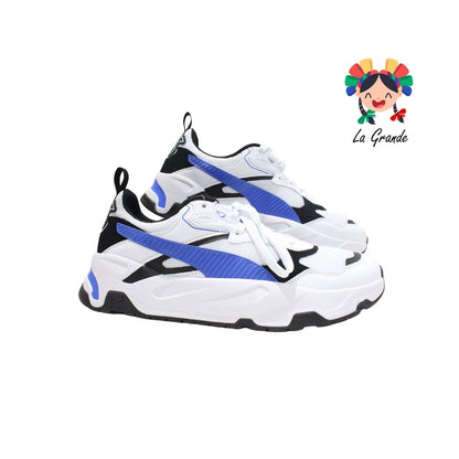 8909 PUMA Bnco Azul Tenis Deportivo Original Importado para Caballero