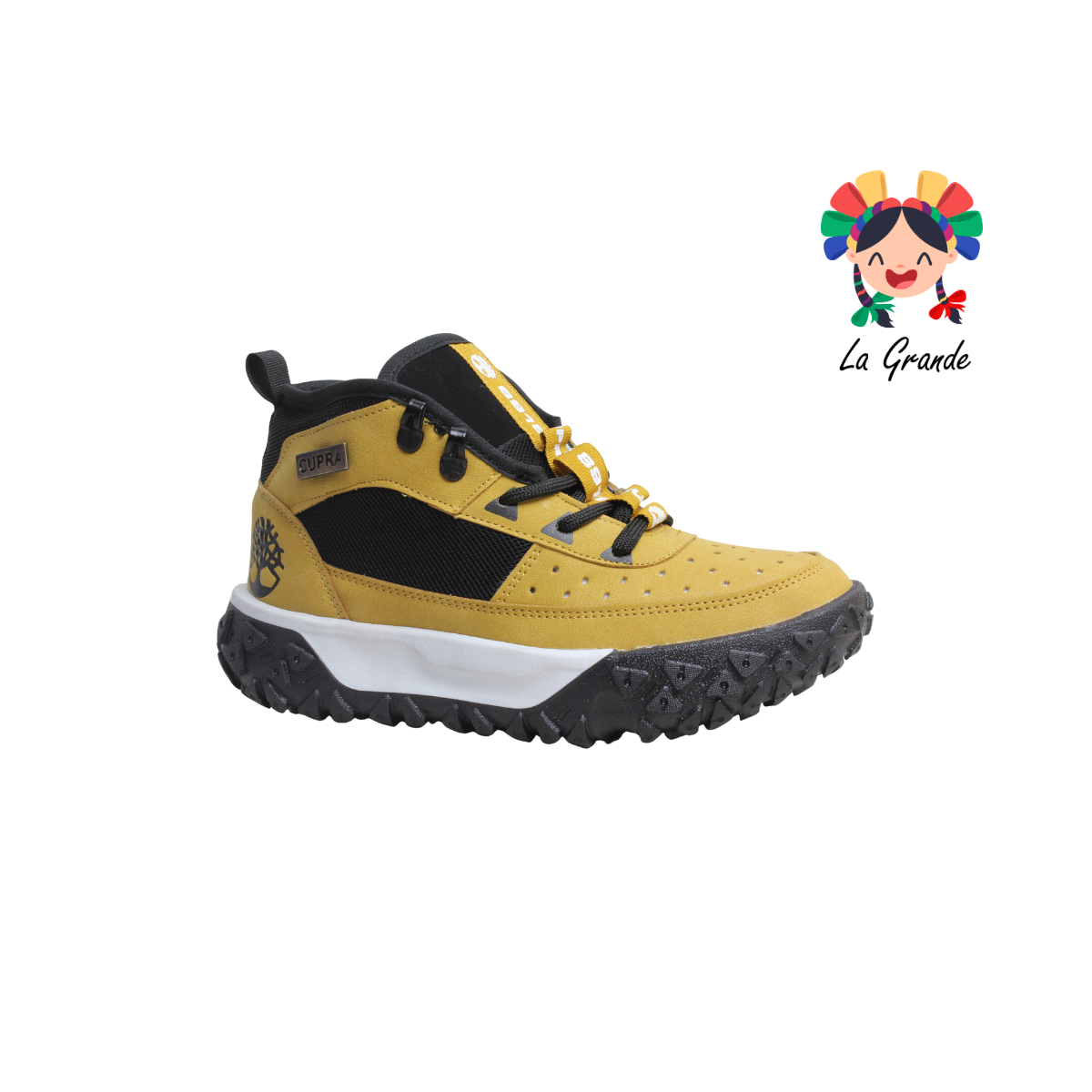 8918 CUPRA Mostaza Negro Bota Montaña para Joven
