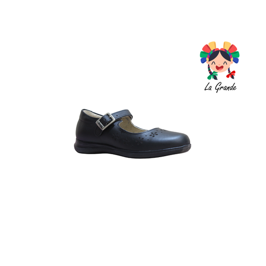 902 DOGI Negro Napa Zapato Escolar para Niña