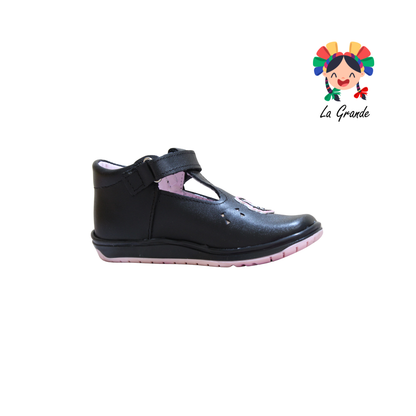 331 KITTY WIZZYZ Negro Piel Zapato Casual para Niña