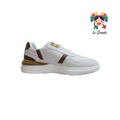 532 APT Beige Café Tenis Casual para Caballero