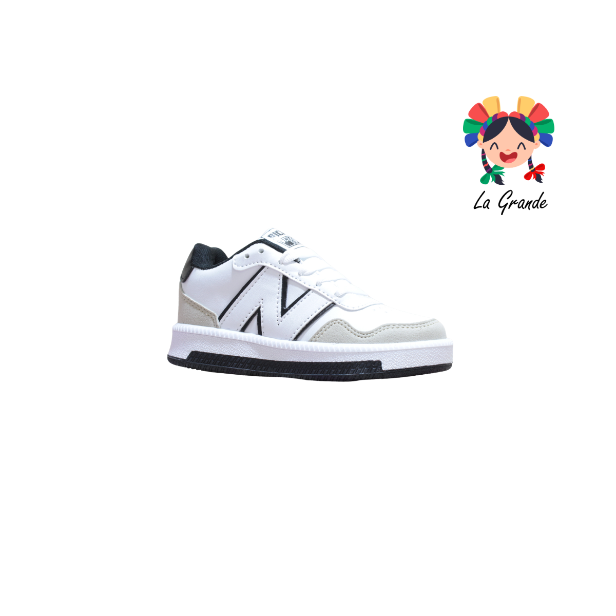 900 PICHUS Blanco Negro Tenis Casual para Niña y Niño
