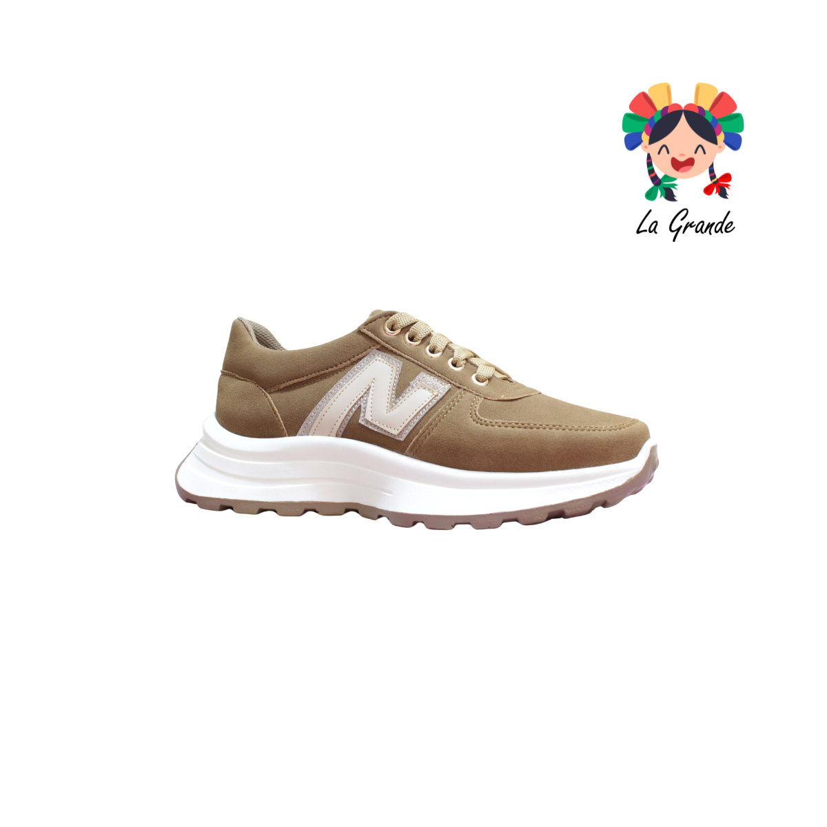 909 WILDCAT Camel Tenis Casual para Dama