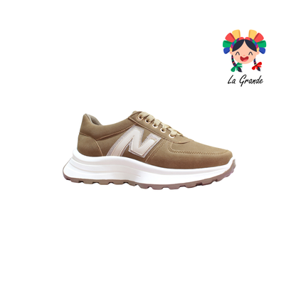 909 WILDCAT Camel Tenis Casual para Dama
