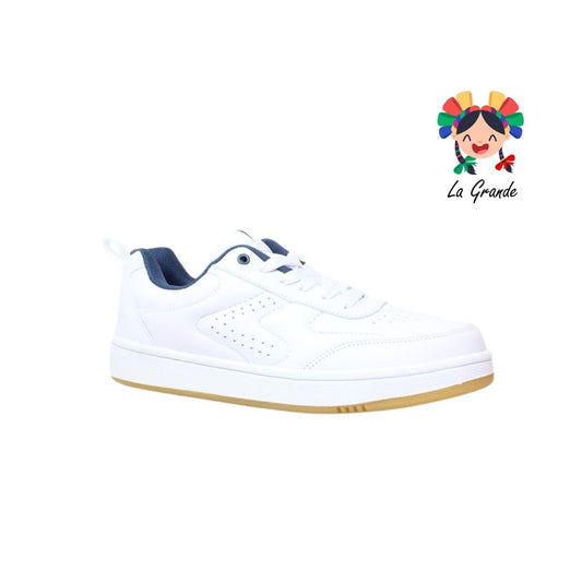 9000 MAKKENA Bco Mno Ámbar Piel Tenis Casual para Caballero