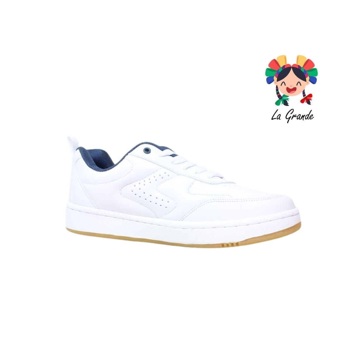9000 MAKKENA Bco Mno Ámbar Piel Tenis Casual para Caballero