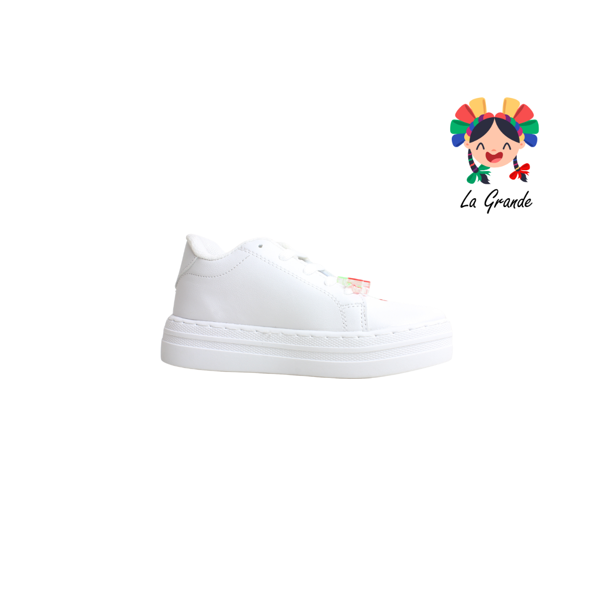 9001 SVIN Blanco Rojo Sintético Tenis Casual para Bebé, Niña, Niño, Dama y Joven