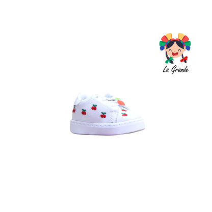 9001 SVIN Blanco Rojo Sintético Tenis Casual para Bebé, Niña, Niño, Dama y Joven
