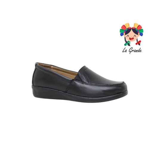 9002 MAXI CONFORT Negro Piel Zapato Casual para Dama