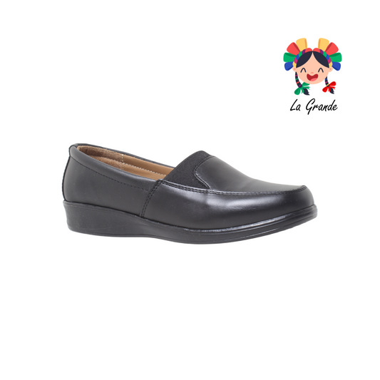 9003 MAXI CONFORT Negro Piel Zapato Casual tipo Mocasín para Dama