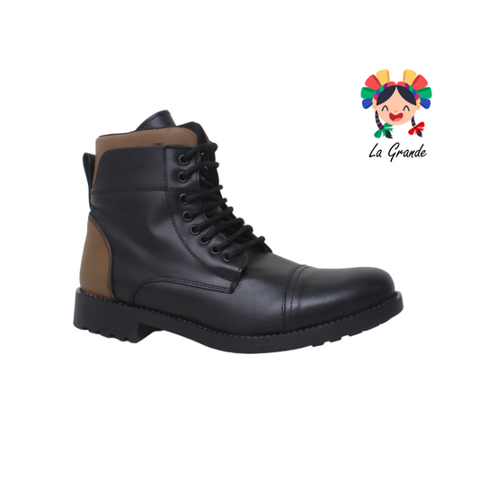 9005 CROCO TOSCANO Negro Café Piel Bota Casual para Caballero