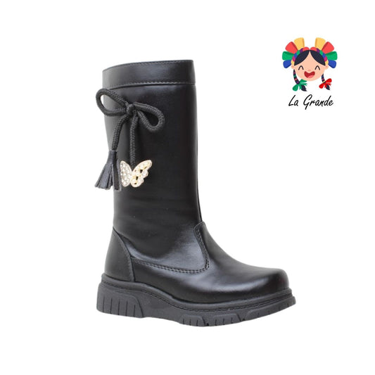 900 ANZASTIGA Negro Sintético Bota Casual Alta para Niña